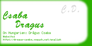 csaba dragus business card